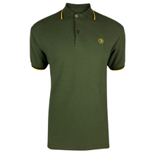 Load image into Gallery viewer, Trojan Army Green Polo with Black and Yellow tip
