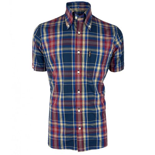 TROJAN Multi-check Port S/S B/D shirt