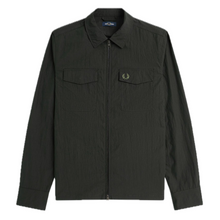 Load image into Gallery viewer, Fred Perry Dark Green Zip Through Overshirt
