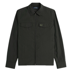 Fred Perry Dark Green Zip Through Overshirt