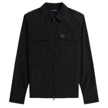 Load image into Gallery viewer, Fred Perry Black Zip Through Overshirt
