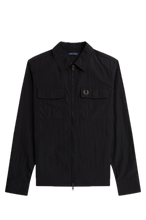 Load image into Gallery viewer, Fred Perry Black Zip Through Overshirt
