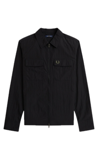 Fred Perry Black Zip Through Overshirt