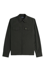 Load image into Gallery viewer, Fred Perry Dark Green Zip Through Overshirt
