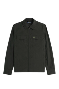 Fred Perry Dark Green Zip Through Overshirt