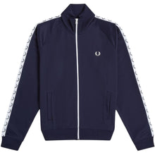 Load image into Gallery viewer, Fred Perry Navy Taped Track Jacket
