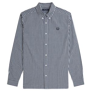 Fred Perry Classic Black Gingham Long Sleeve Shirt