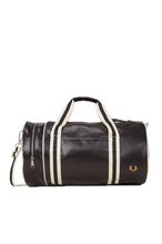 Load image into Gallery viewer, Fred Perry Black &amp; White Barrel Bag
