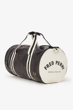 Load image into Gallery viewer, Fred Perry Black &amp; White Barrel Bag
