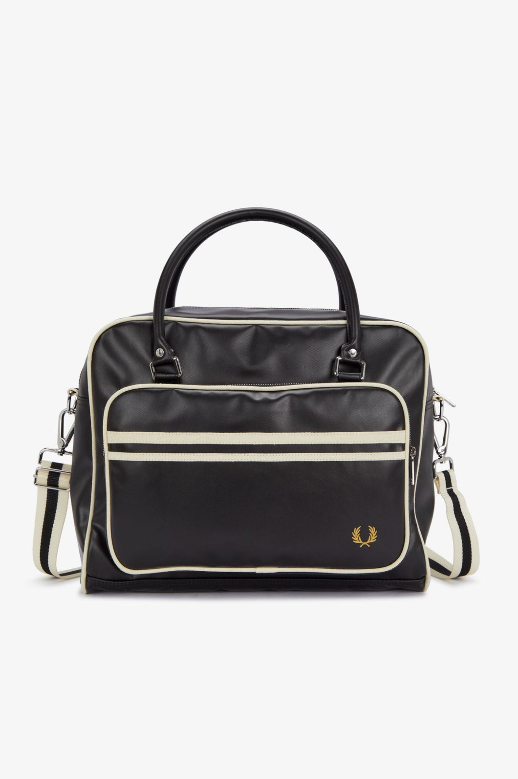 Fred Perry Black & White Holdall Bag