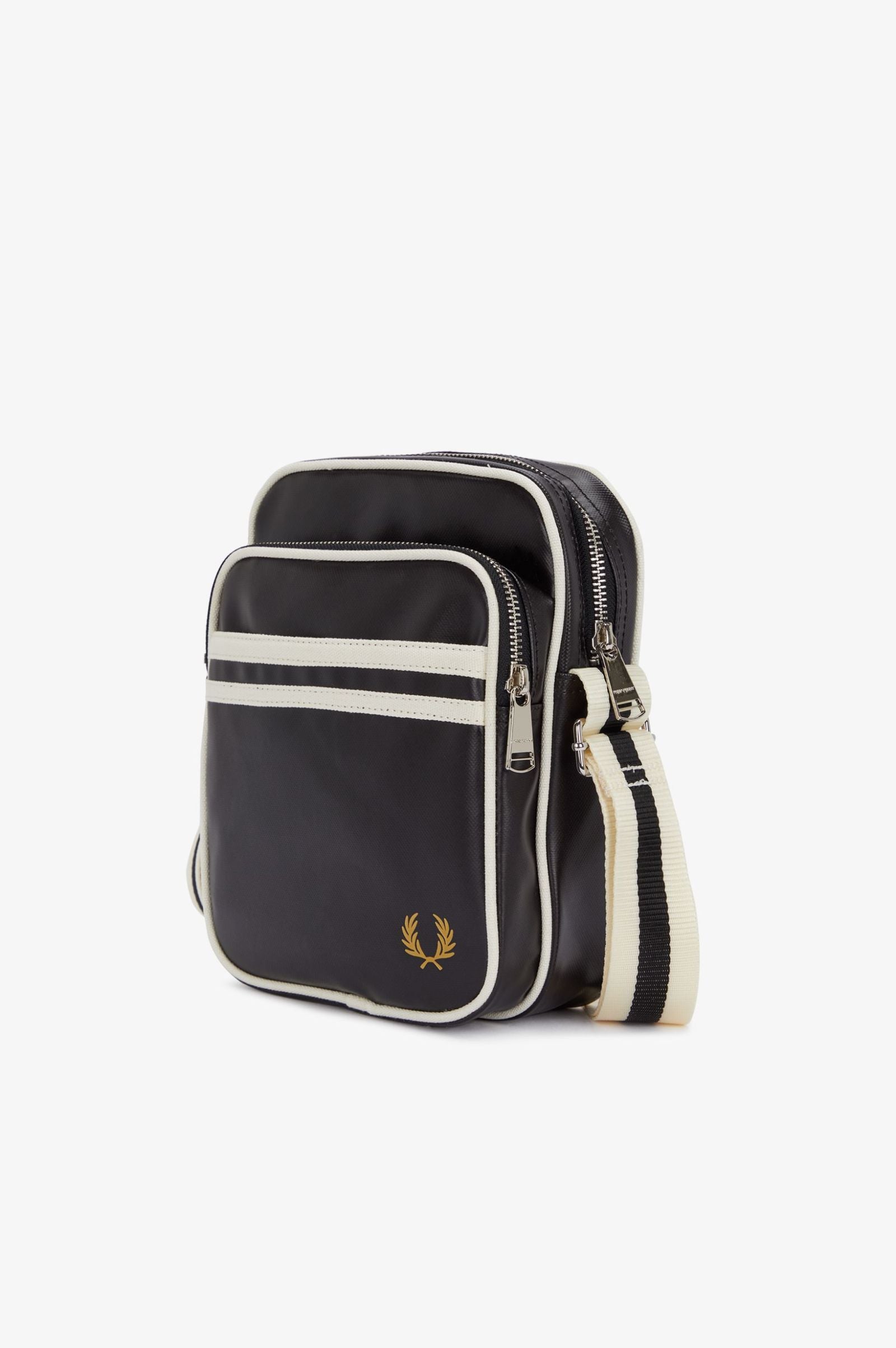 Fred Perry Black White Classic Side Bag