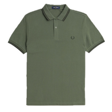 Load image into Gallery viewer, Fred Perry Laurel Green Polo with Dark Green Twin Tipping
