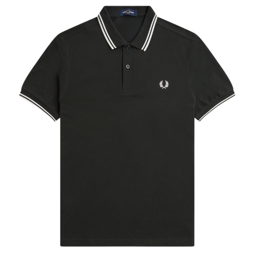 Fred Perry Night Green Polo with Twin Tipping