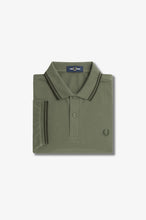 Load image into Gallery viewer, Fred Perry Laurel Green Polo with Dark Green Twin Tipping
