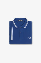 Load image into Gallery viewer, Fred Perry Cobalt Blue Polo with White &amp; Sky Tipping
