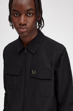 Load image into Gallery viewer, Fred Perry Black Zip Through Overshirt
