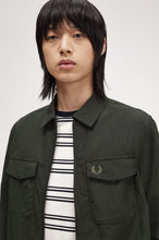 Load image into Gallery viewer, Fred Perry Dark Green Zip Through Overshirt
