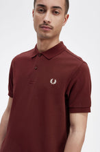 Load image into Gallery viewer, Fred Perry Oxblood Polo with Classic White Crest detailing
