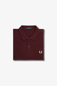 Fred Perry Oxblood Polo with Classic White Crest detailing