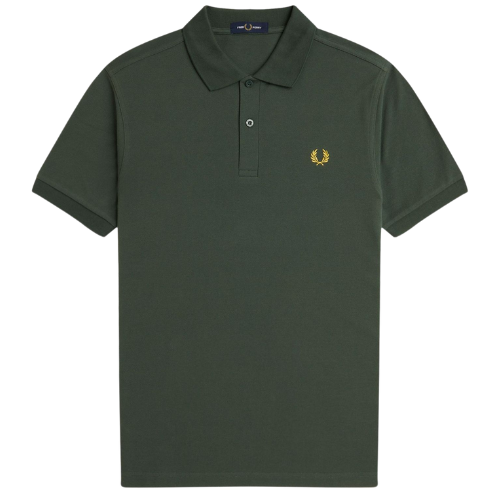 Fred Perry Green Polo with Gold Crest detailing