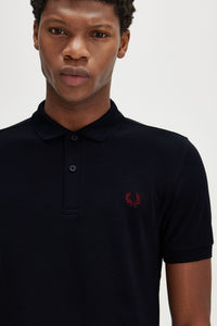 Fred Perry Dark Navy Polo with Burnt Red Crest