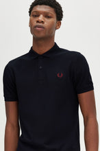 Load image into Gallery viewer, Fred Perry Dark Navy Polo with Burnt Red Crest
