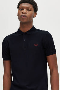 Fred Perry Dark Navy Polo with Burnt Red Crest