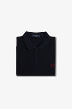 Load image into Gallery viewer, Fred Perry Dark Navy Polo with Burnt Red Crest
