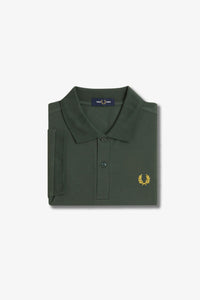 Fred Perry Green Polo with Gold Crest detailing