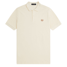 Load image into Gallery viewer, Fred Perry Ecru Polo with Caramel Crest detailing
