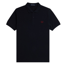 Load image into Gallery viewer, Fred Perry Dark Navy Polo with Burnt Red Crest
