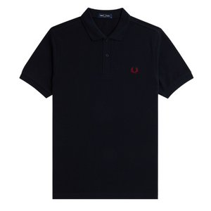 Fred Perry Dark Navy Polo with Burnt Red Crest