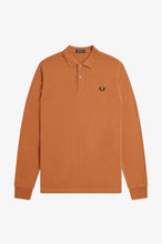 Load image into Gallery viewer, Fred Perry Marmalade Long Sleeve Polo With Black Crest Detailing
