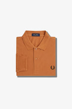 Load image into Gallery viewer, Fred Perry Marmalade Long Sleeve Polo With Black Crest Detailing
