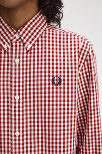 Fred Perry Classic Red Gingham Long Sleeve Shirt