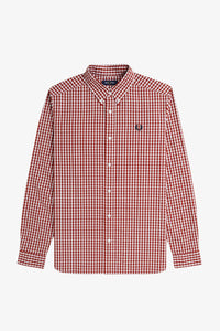 Fred Perry Classic Red Gingham Long Sleeve Shirt