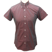 Load image into Gallery viewer, Relco Burgundy Tonic Short Sleeve Shirt
