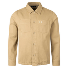 Load image into Gallery viewer, Fred Perry Overshirt - Warm Stone with White Laurel detailing
