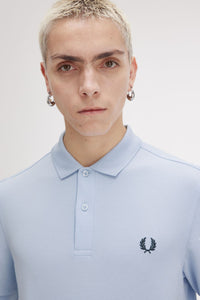 Fred Perry Sky Blue Polo with Cobalt Blue Detail