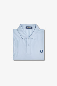 Fred Perry Sky Blue Polo with Cobalt Blue Detail